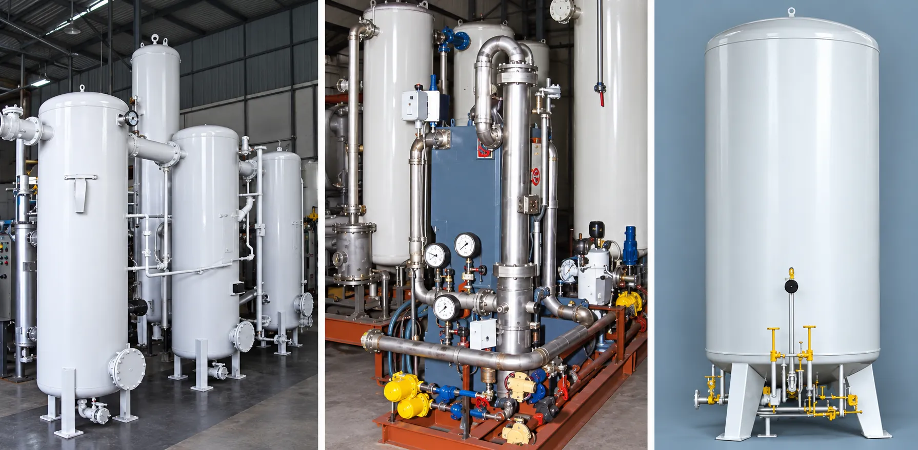 Industrial Pressure Vessel Triptych